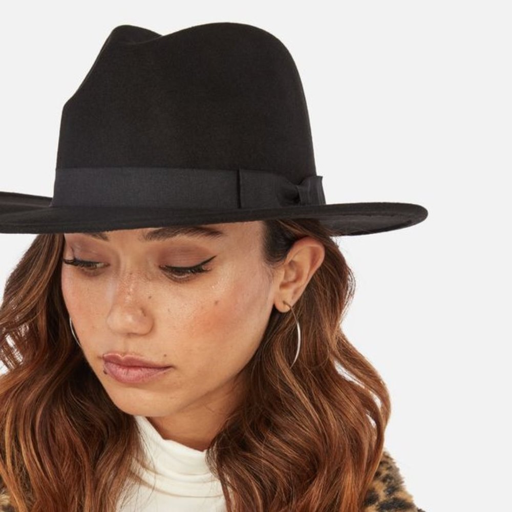 Black Felt Hat - OS